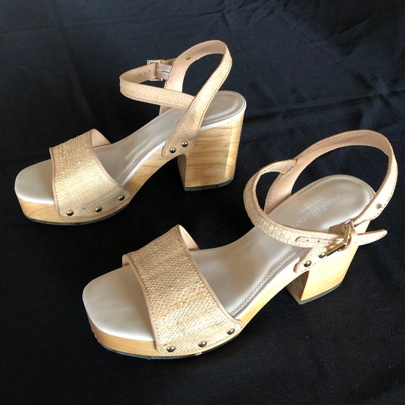 NWOB Steve Madden Cool Planet Rubyy Wooden Platform Sandals Sz 8-1/2 - Picture 11 of 16